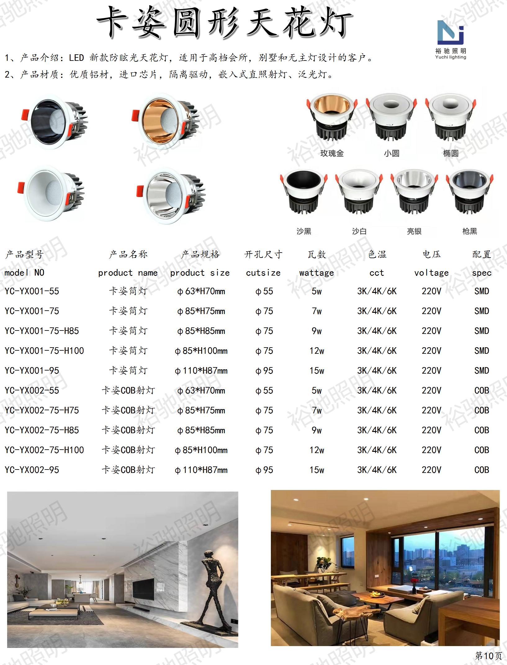 YC-YX001ceing light 洗墙灯卡姿